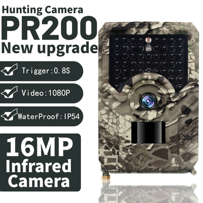 ΥΠΈΡ 16MP 1080P ιχνών κυνηγιού βελτίωσης υψηλή κάμερα IP54 κυνηγιού καθορισμού καμερών PR200 αδιάβροχη για το κυνήγι Oudoor