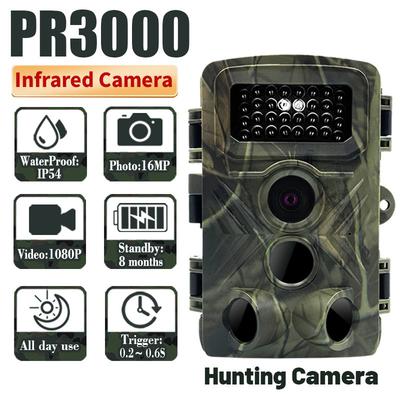 30FPS τηλεοπτική HD ιχνών καμερών 16MP ψηφίσματος 34pcs IR κάμερα κυνηγιού των οδηγήσεων υπέρυθρη