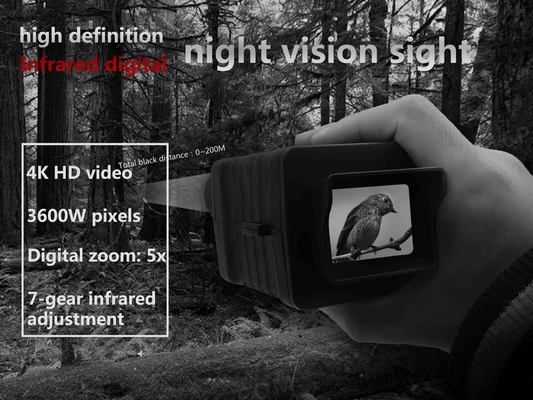 NV3000C μονοφθαλμικό νυχτερινή όραση οθόνη 4k 36MP 2 η " χτίζει - στην μπαταρία λι 5000mAh