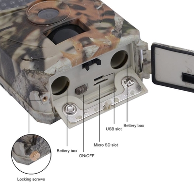 Υπαίθρια Pr100 κάμερα ιχνών κυνηγιού HD 12MP με τη νυχτερινή όραση καρτών SD
