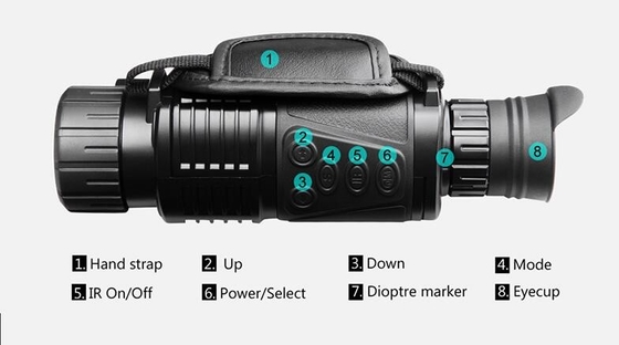 NV2180 μονοφθαλμικό Monocular στρατόπεδων 13MP νυχτερινής όρασης HD υπαίθριο μέρα και νύχτα